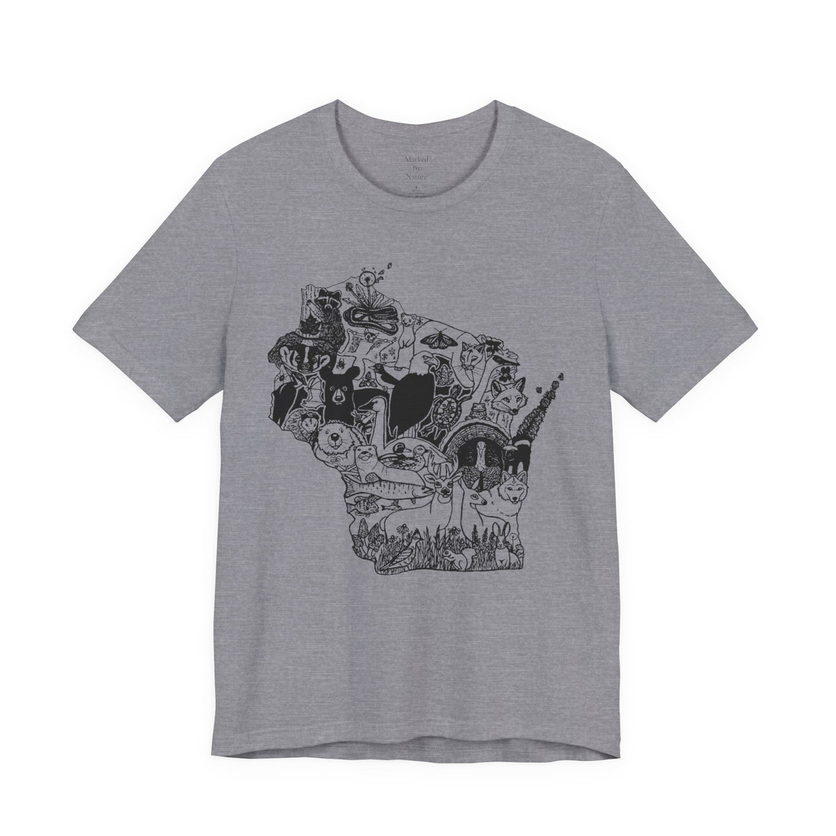 Wisconsin Woodland Animal Collage T-Shirt