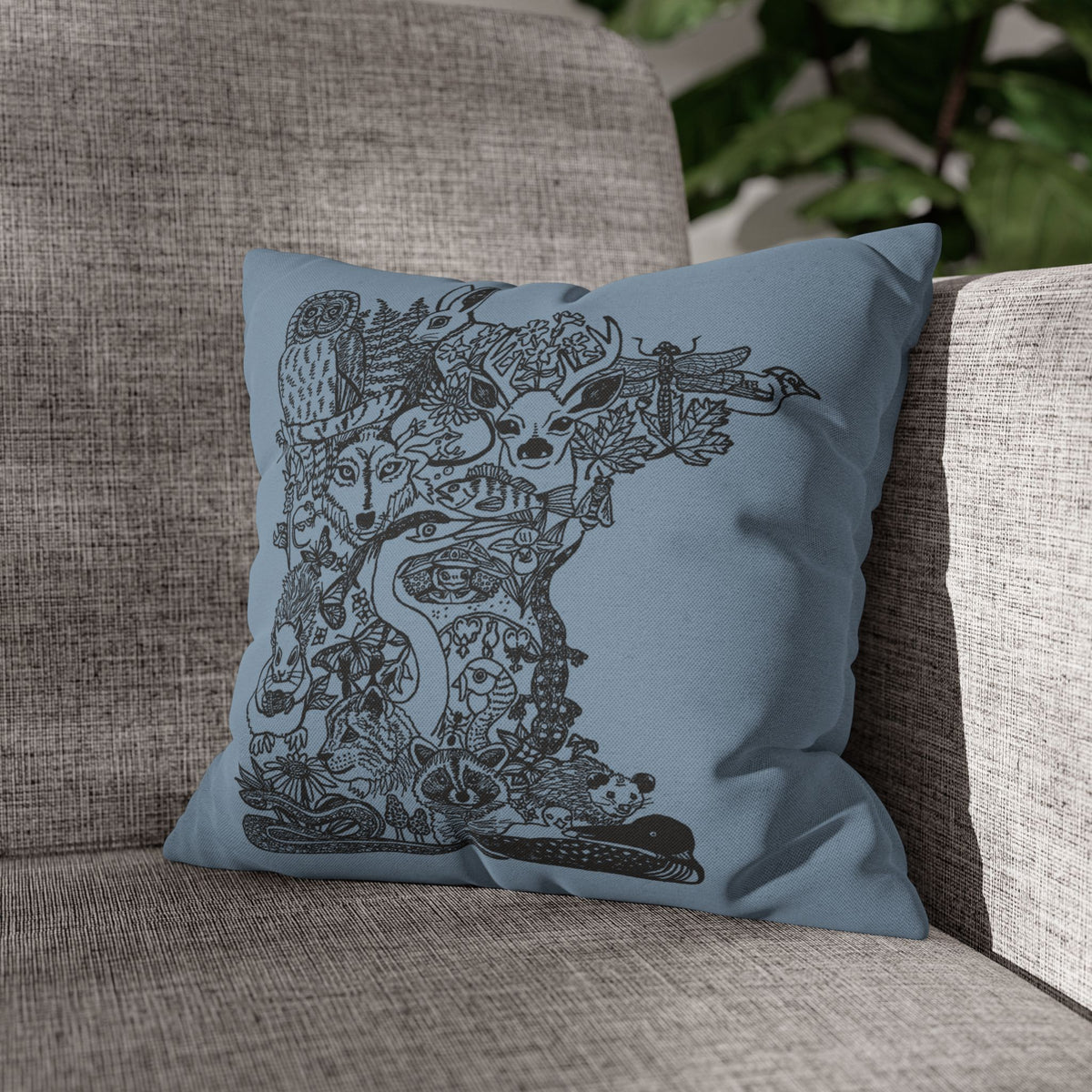 Woodland Animals Decorative Throw Pillow - Cover Only