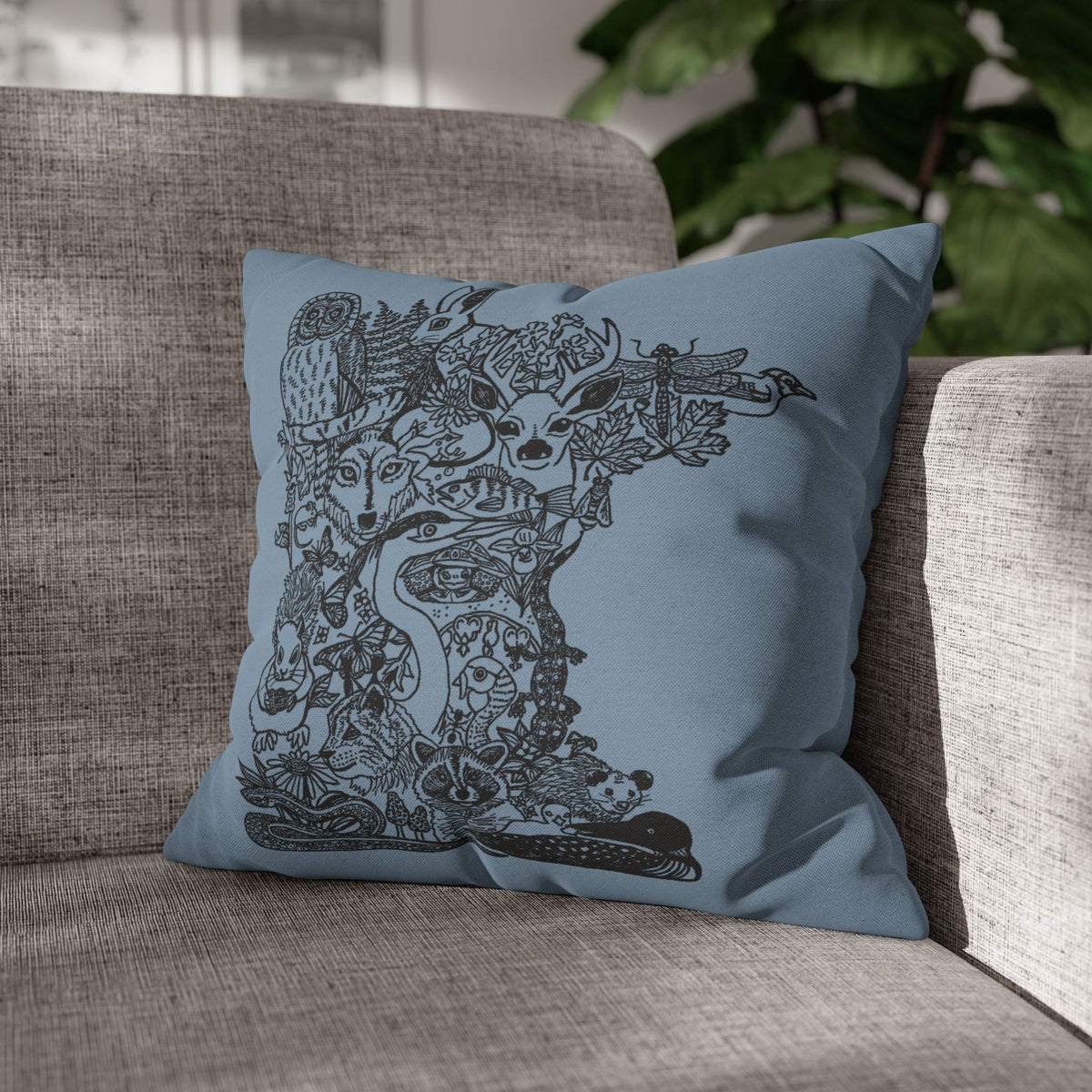 Woodland Animals Decorative Throw Pillow - Cover Only