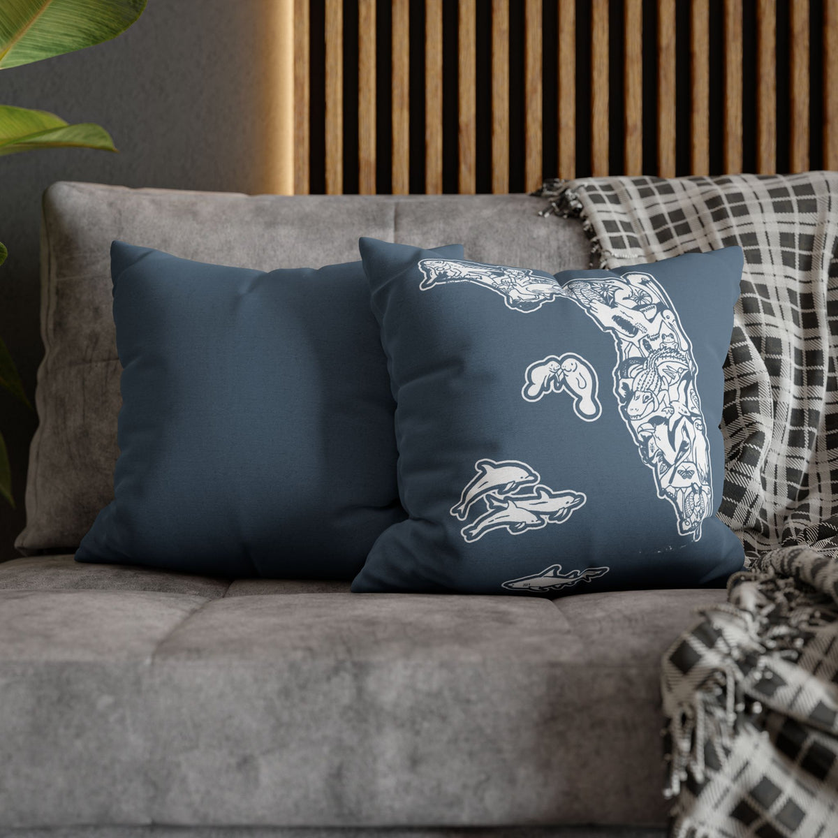 Life of Florida Wetlands Decorative Throw Pillow - Cover only