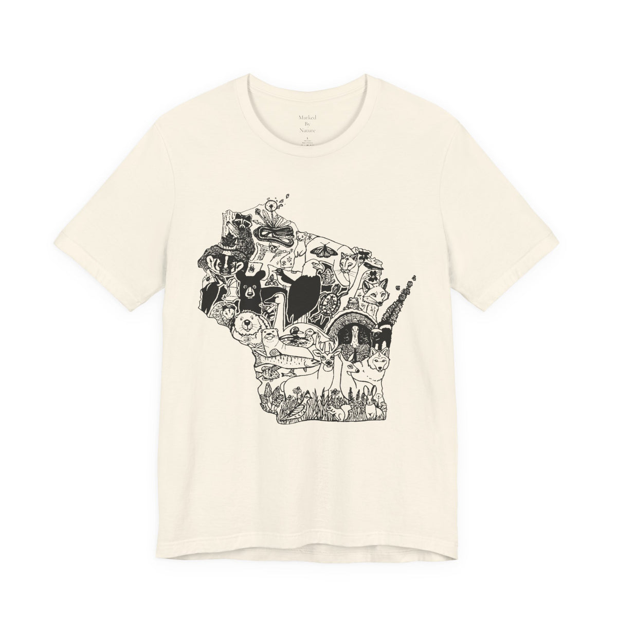 Wisconsin Woodland Animal Collage T-Shirt