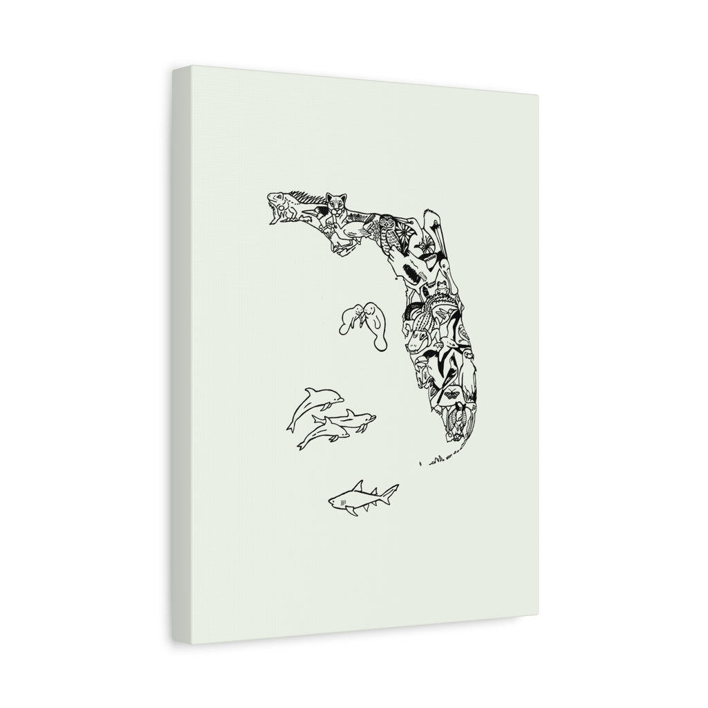 Florida Wildlife Map Canvas