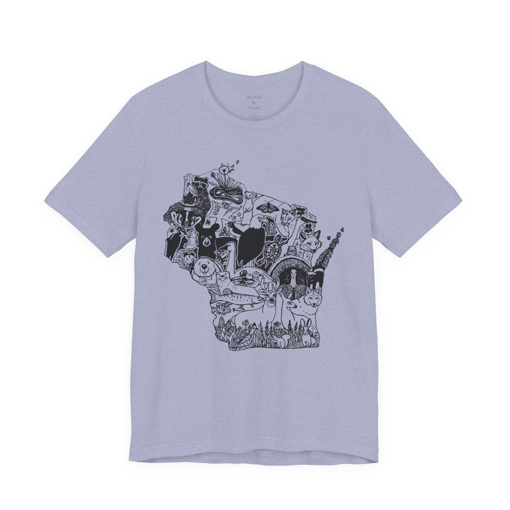 Wisconsin Woodland Animal Collage T-Shirt