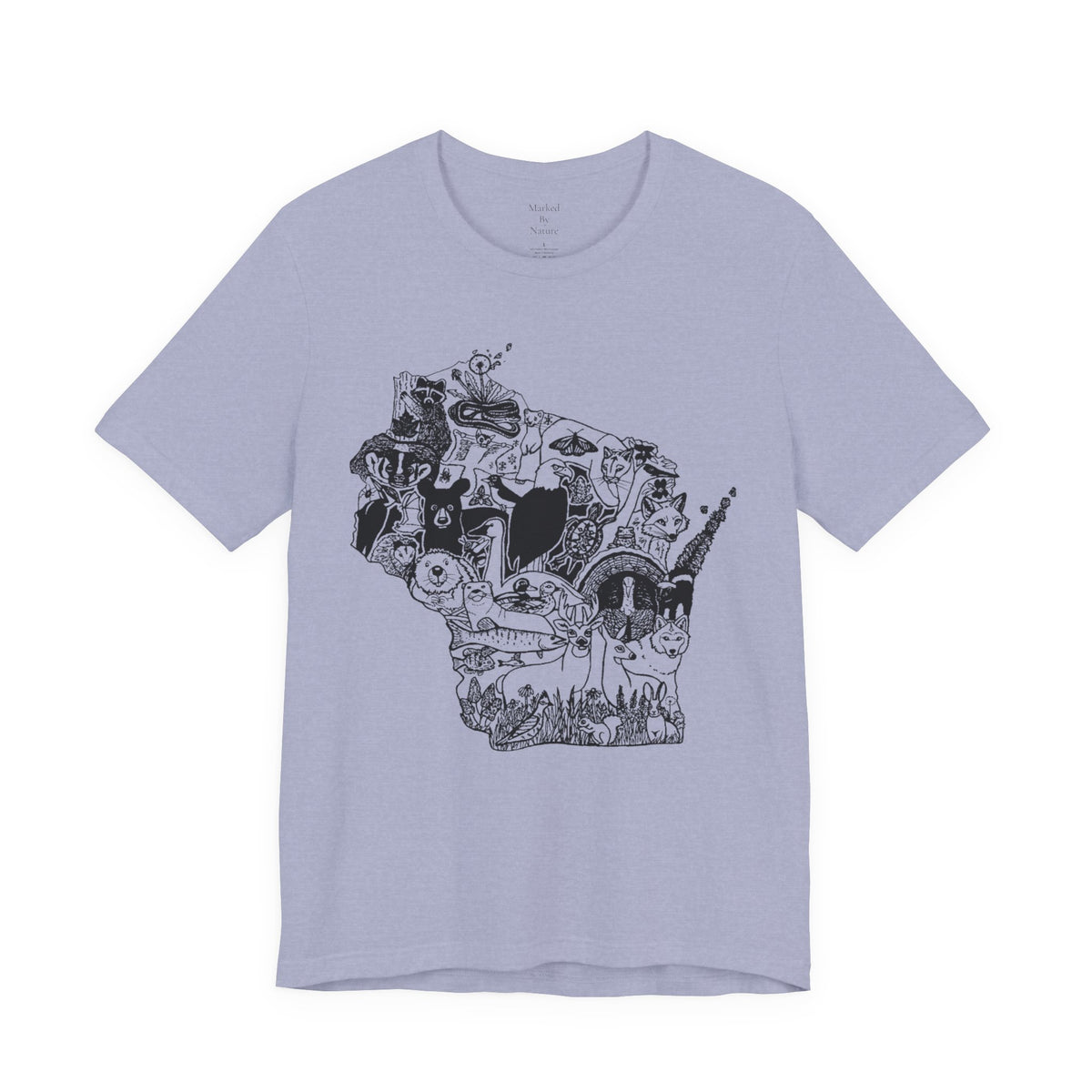 Wisconsin Woodland Animal Collage T-Shirt