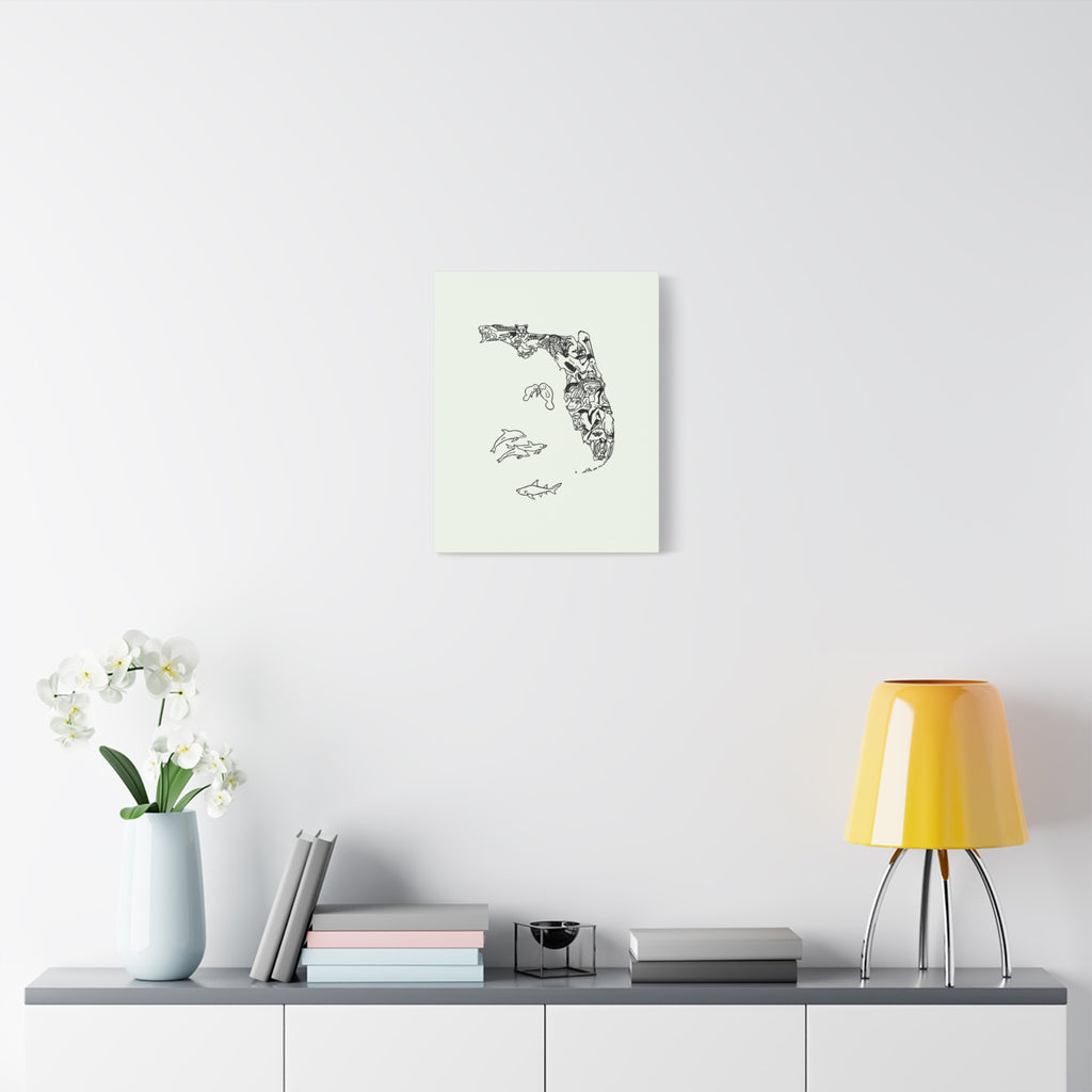Florida Wildlife Map Canvas
