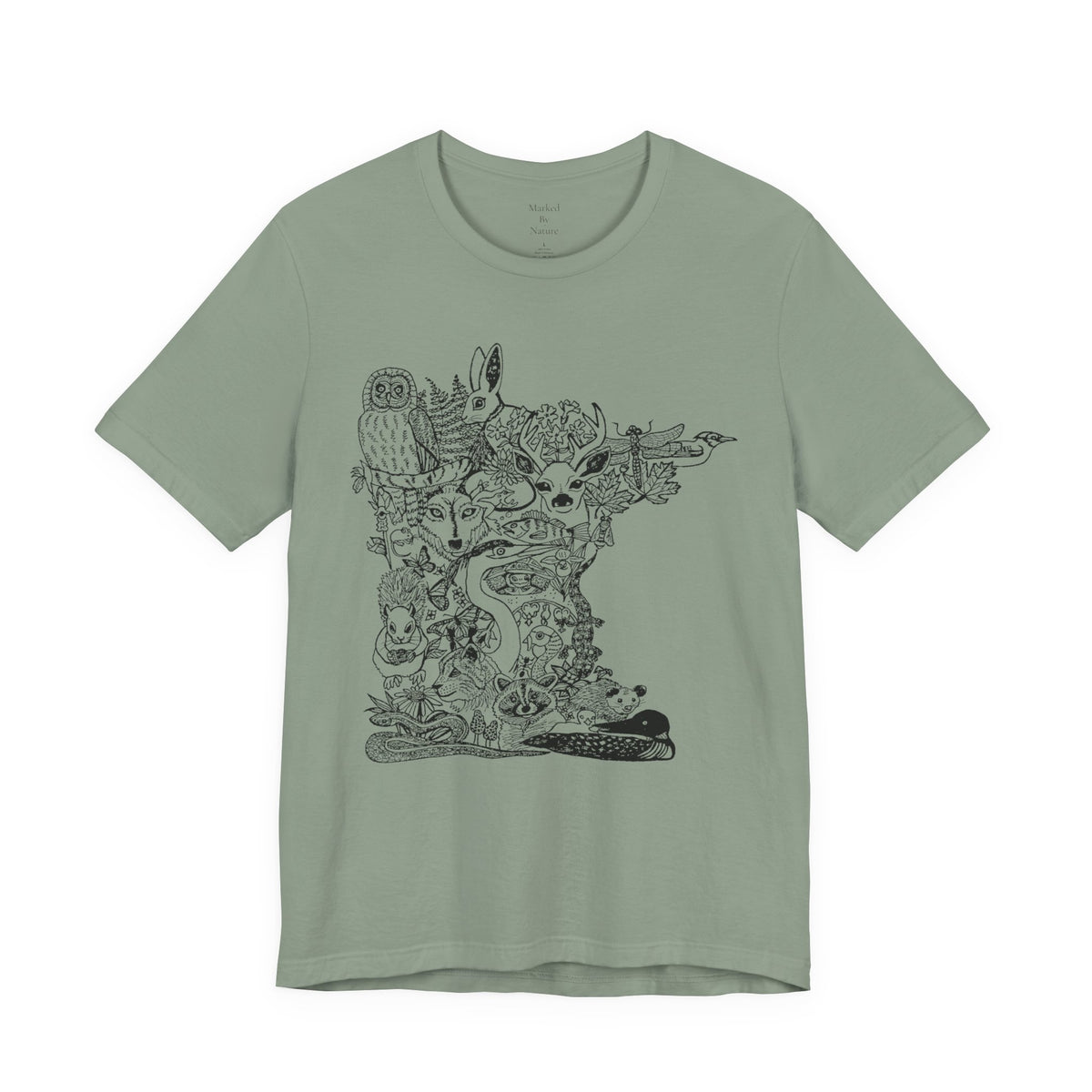 Minnesota Woodland Animal Collage T-Shirt