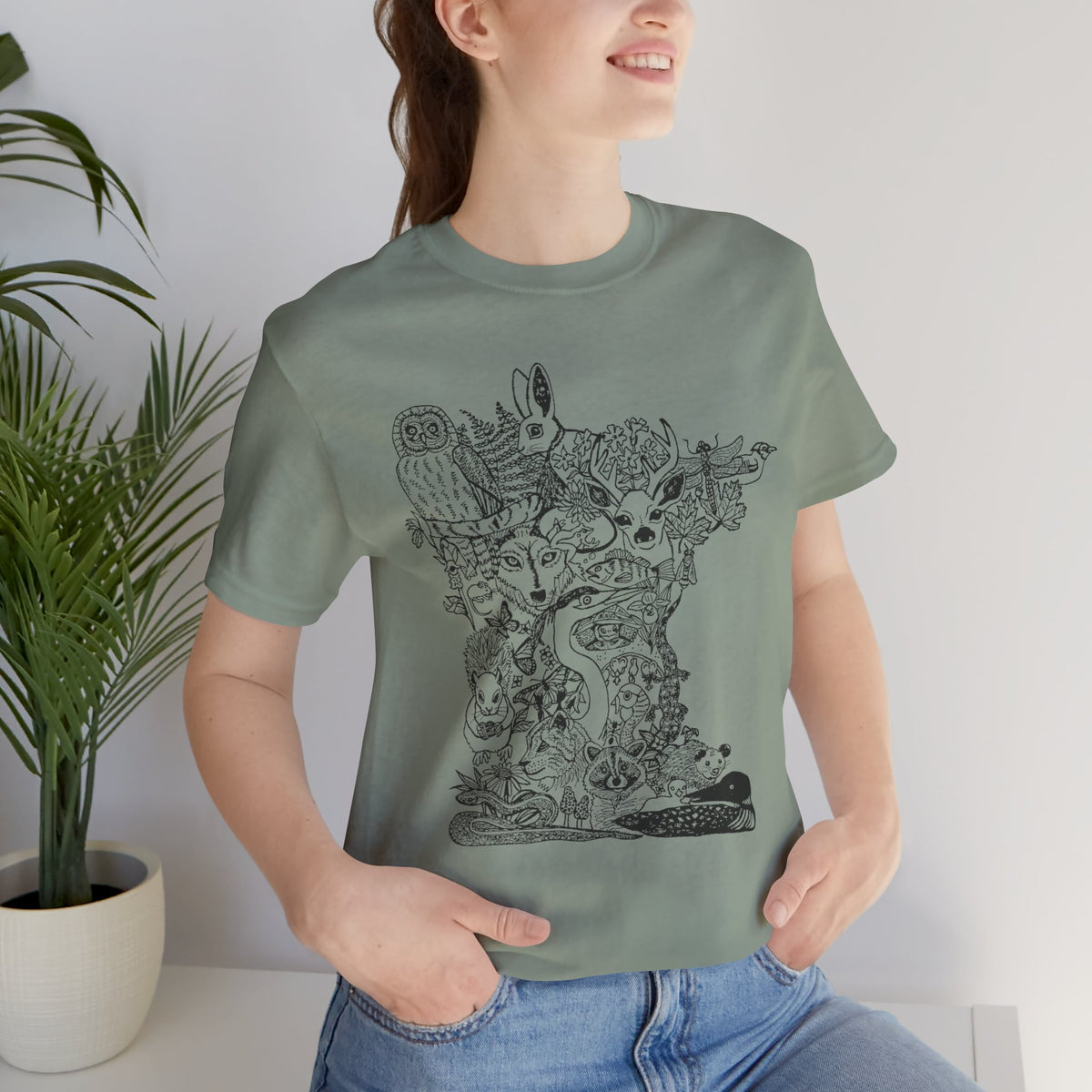 Minnesota Woodland Animal Collage T-Shirt