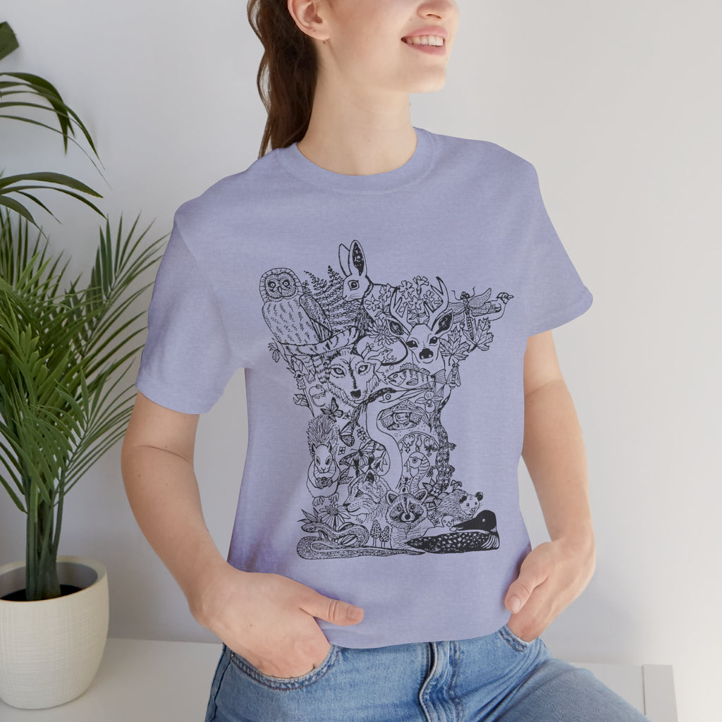 Minnesota Woodland Animal Collage T-Shirt