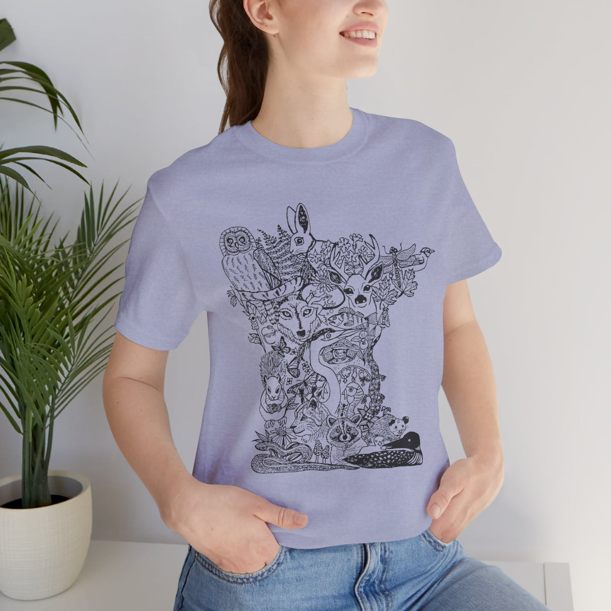 Minnesota Woodland Animal Collage T-Shirt