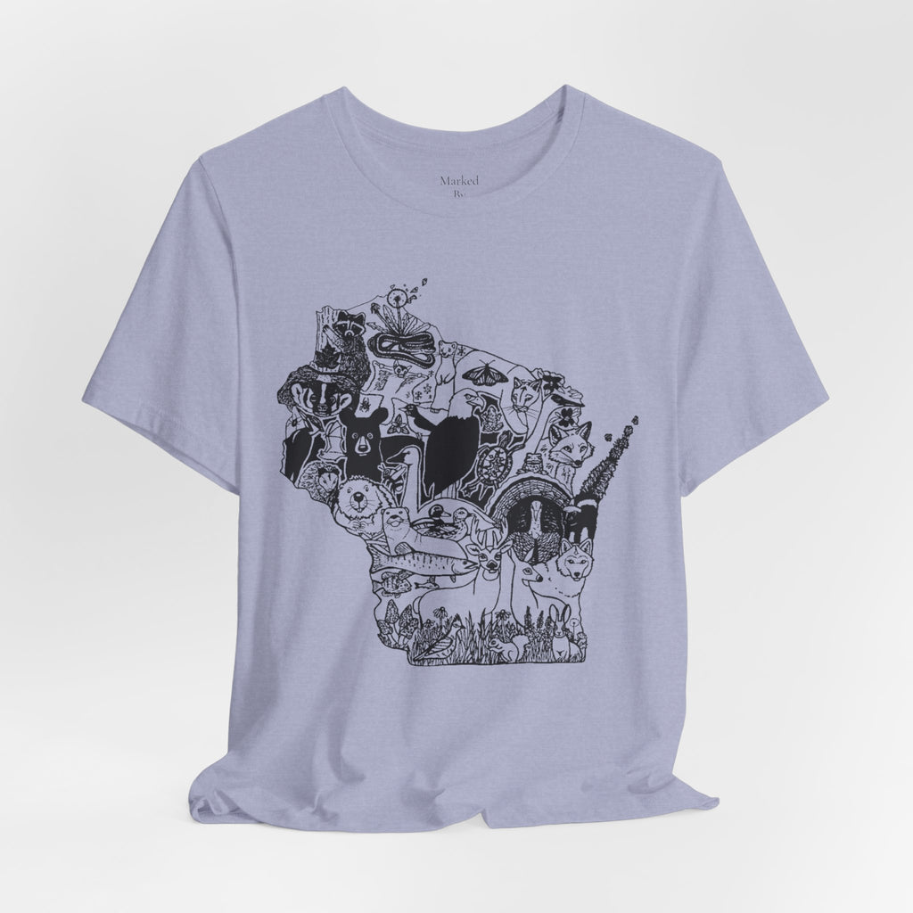 Wisconsin Woodland Animal Collage T-Shirt