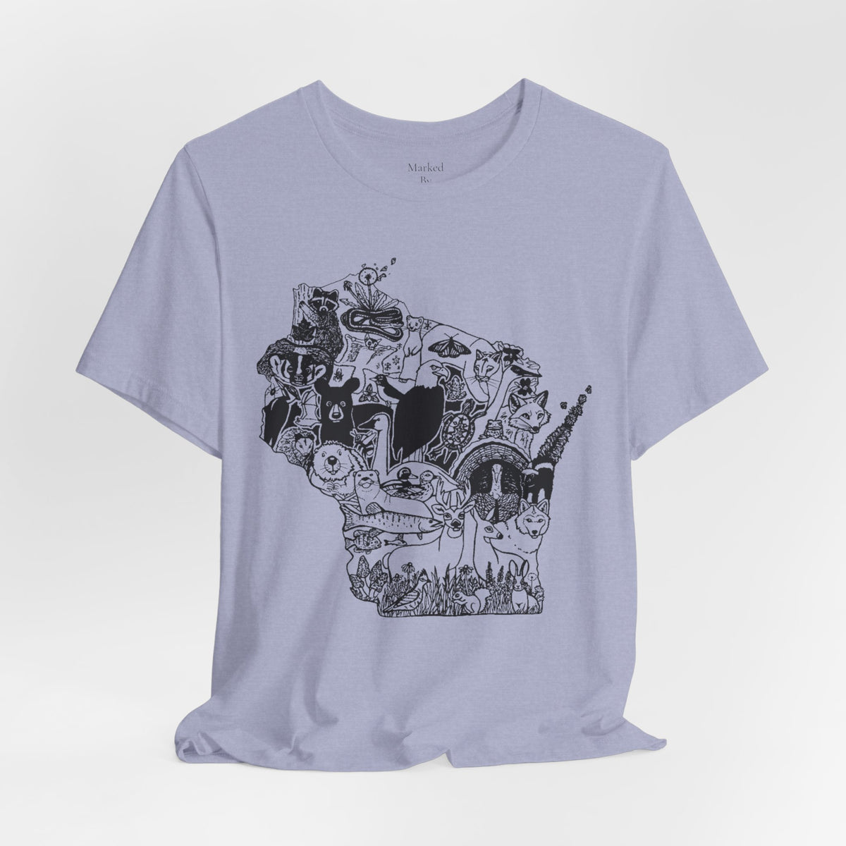 Wisconsin Woodland Animal Collage T-Shirt
